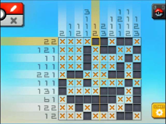 Alt World Area 13 Stage 6 A13 06 Totodile Pokemon Picross Solutions