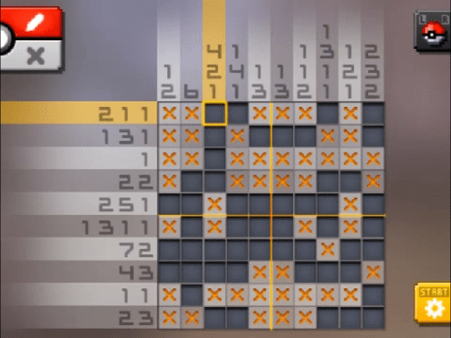 Alt World Area 28 Stage 3 8 03 Rilou Pokemon Picross Solutions