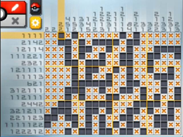 Standard World Area 30 Stage 7 S30 07 Mega Mewtwo X Pokemon Picross Solutions