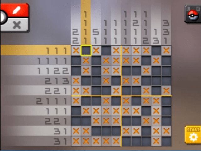 Standard World Area 30 Stage 12 S30 12 Zoroark Pokemon Picross Solutions