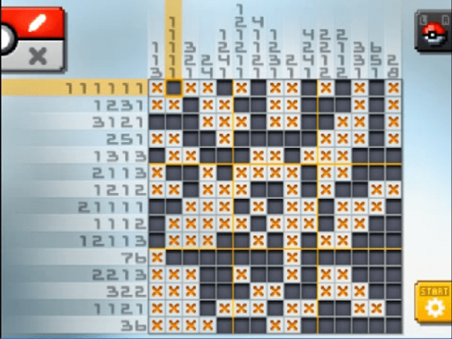 Standard World Area 30 Stage 13 S30 13 Hydreigon Pokemon Picross Solutions