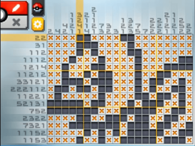 Standard World Area 30 Stage 14 S30 14 Cresselia Pokemon Picross Solutions